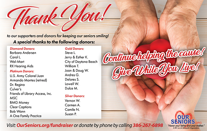 OurSeniors.org - Thank You Donors